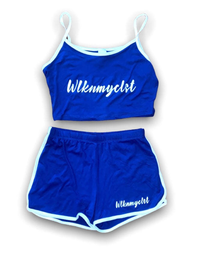 Wlknmyclst Womens Crop Top Set